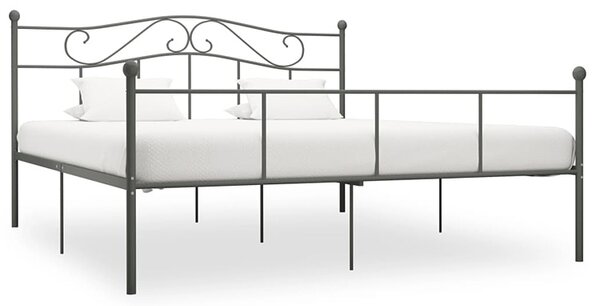 Szare metalowe łóżko w stylu loftowym 180x200 cm C4-H28