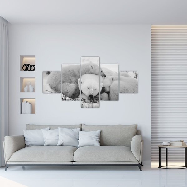 Obraz - Niedźwiedzie polarne (125x70 cm)