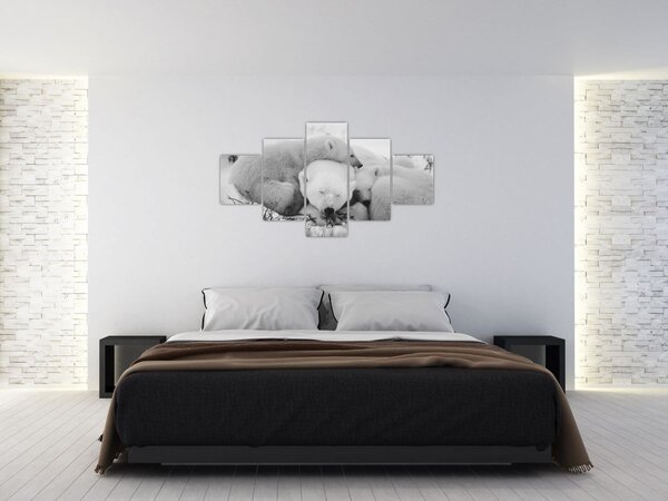 Obraz - Niedźwiedzie polarne (125x70 cm)