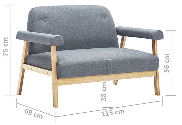 Tapicerowana sofa 2-osobowa B5-G71