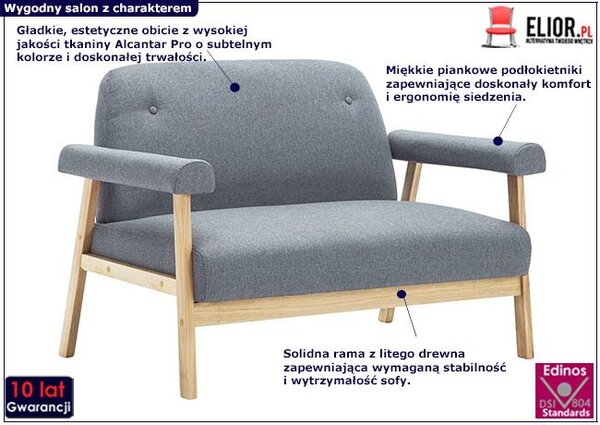 Tapicerowana sofa 2-osobowa B5-G71