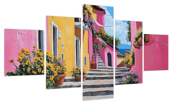 Obraz - Różowa uliczka (125x70 cm)