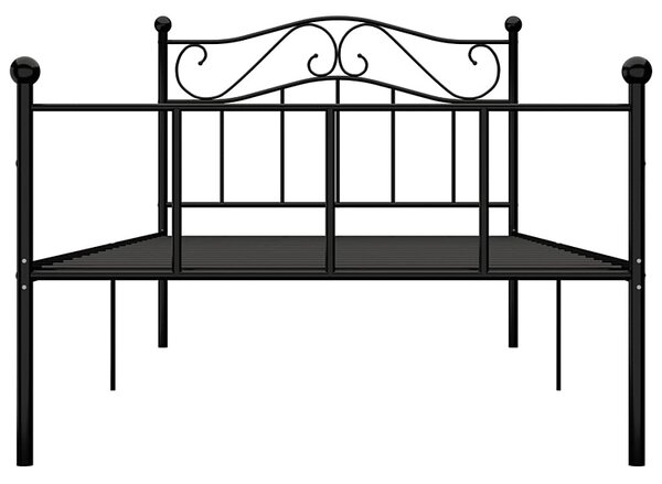 Czarne loftowe metalowe łóżko 90x200 cm P7-N13