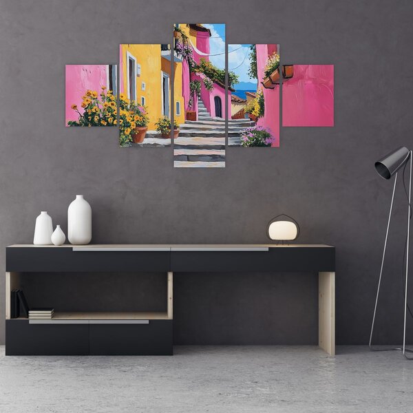 Obraz - Różowa uliczka (125x70 cm)