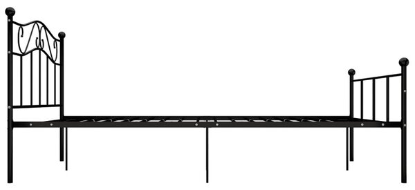 Czarne industrialne łózko z metalu 160x200 cm M4-T33