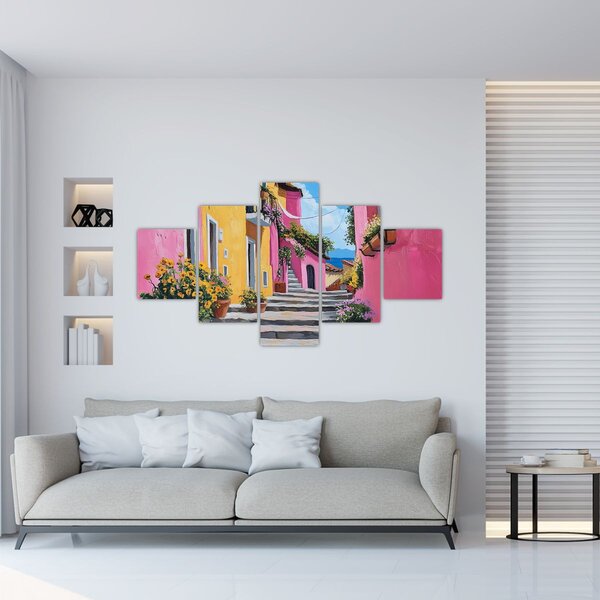 Obraz - Różowa uliczka (125x70 cm)