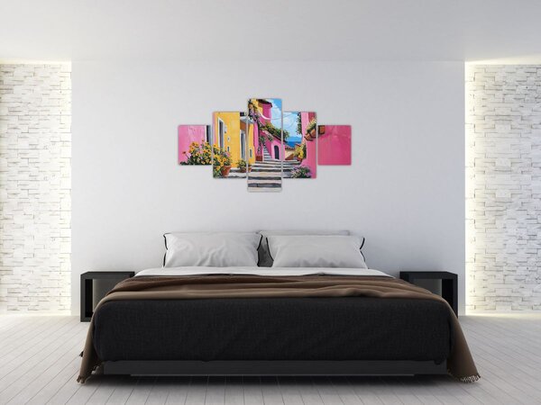 Obraz - Różowa uliczka (125x70 cm)