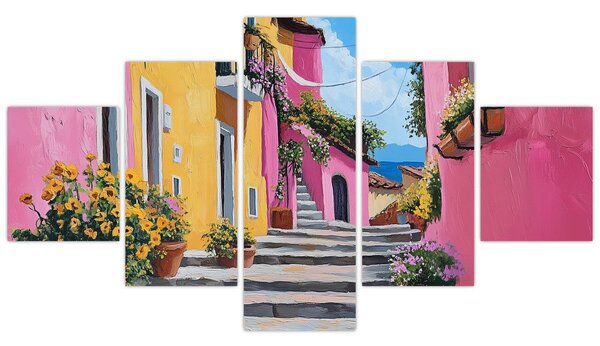 Obraz - Różowa uliczka (125x70 cm)