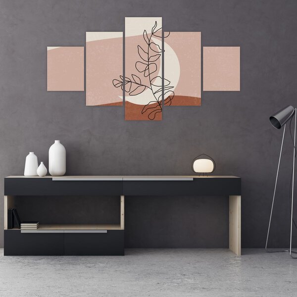 Obraz - Boho leaves N⁰2 (125x70 cm)