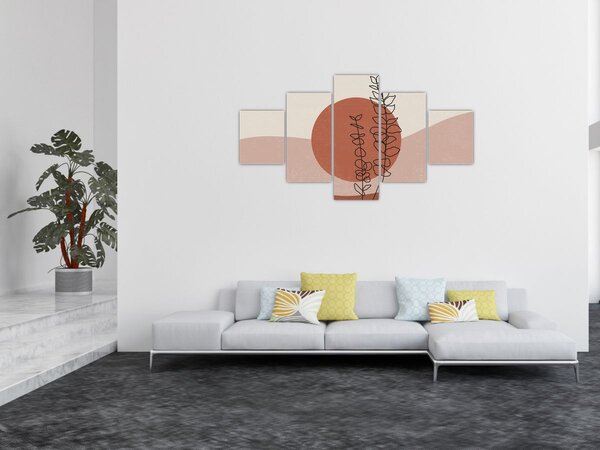 Obraz - Boho leaves N⁰1 (125x70 cm)