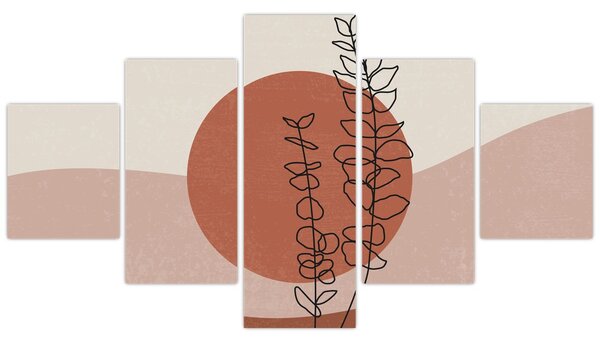 Obraz - Boho leaves N⁰1 (125x70 cm)