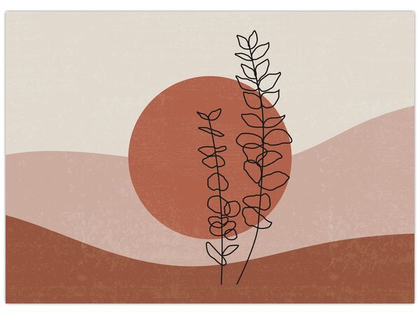 Obraz - Boho leaves N⁰1 (70x50 cm)