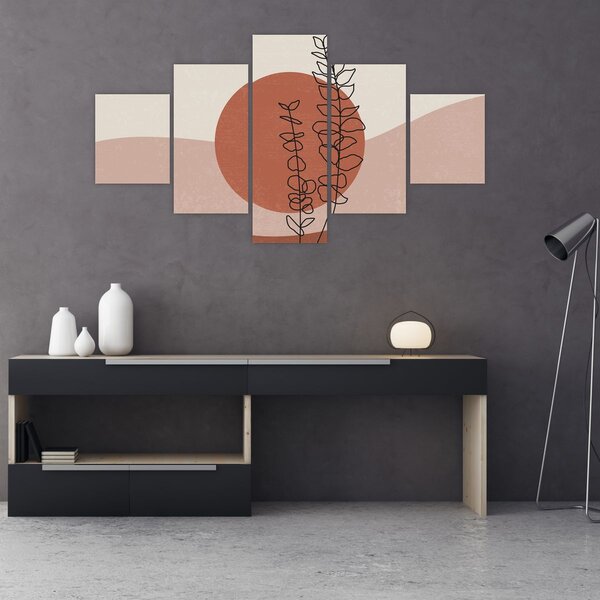 Obraz - Boho leaves N⁰1 (125x70 cm)
