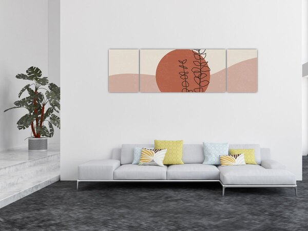 Obraz - Boho leaves N⁰1 (170x50 cm)