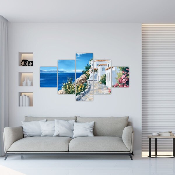 Obraz - Uliczka nad morzem (125x70 cm)