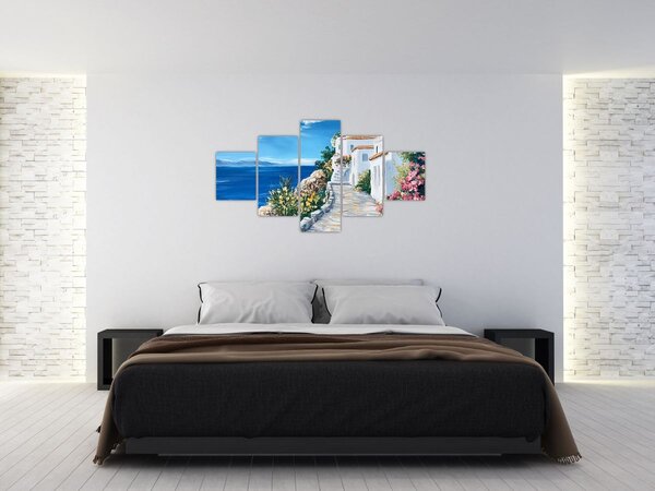 Obraz - Uliczka nad morzem (125x70 cm)