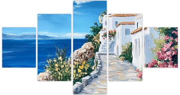 Obraz - Uliczka nad morzem (125x70 cm)