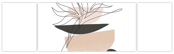 Obraz - Line art flowers N⁰1 (170x50 cm)