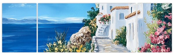 Obraz - Uliczka nad morzem (170x50 cm)