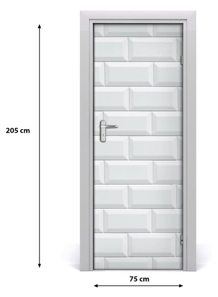 Naklejka fototapeta na drzwi Ceramiczna ściana