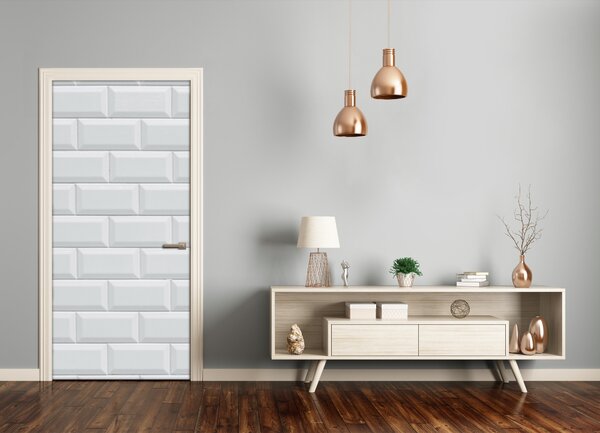 Naklejka fototapeta na drzwi Ceramiczna ściana