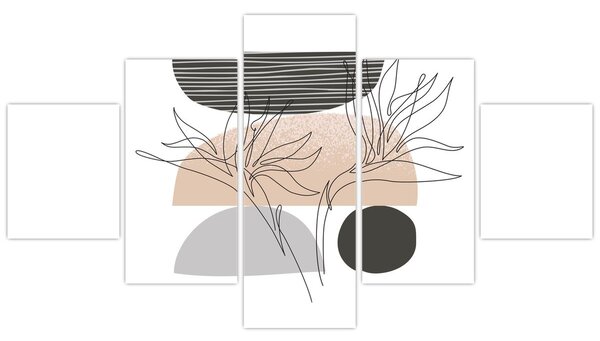 Obraz - Line art flowers N⁰2 (125x70 cm)