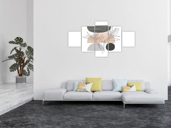 Obraz - Line art flowers N⁰2 (125x70 cm)