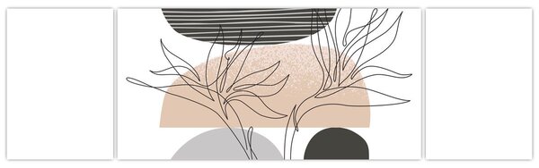 Obraz - Line art flowers N⁰2 (170x50 cm)