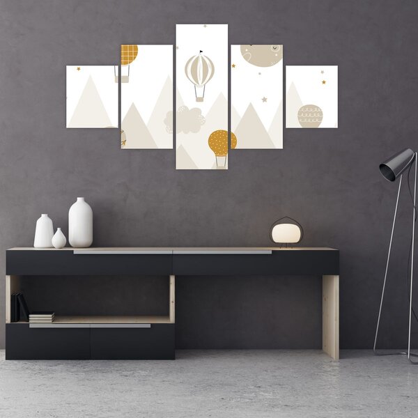 Obraz - Latające balony (125x70 cm)