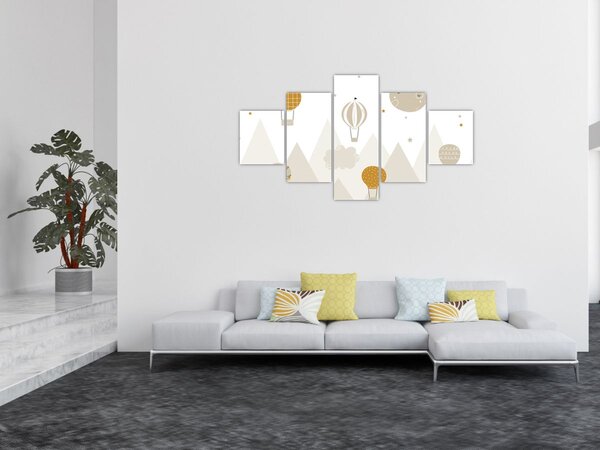 Obraz - Latające balony (125x70 cm)