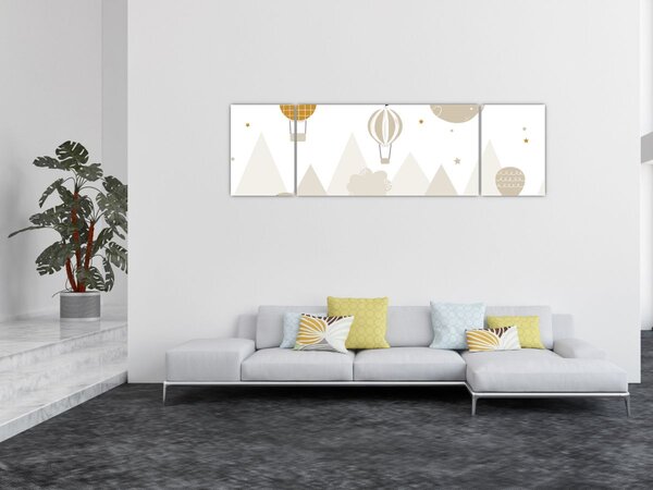Obraz - Latające balony (170x50 cm)