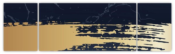 Obraz - Niebiesko-złota abstrakcja N⁰2 (170x50 cm)