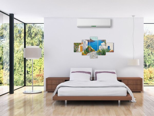 Obraz - Grecka uliczka (125x70 cm)