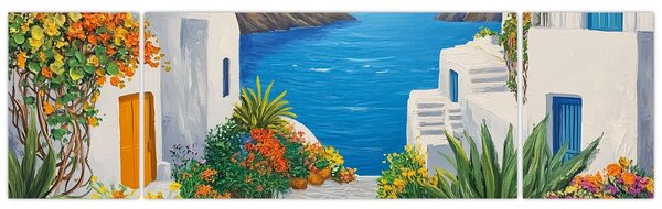 Obraz - Grecka uliczka (170x50 cm)