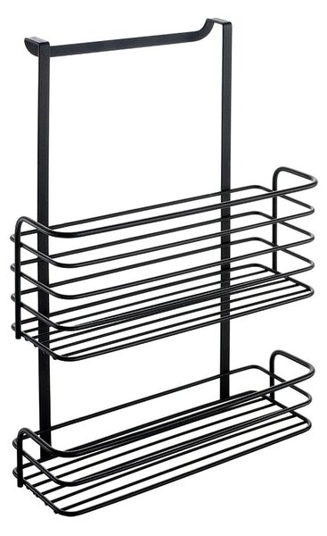 Czarna metalowa półka kuchenna Metaltex Galileo Lava Double