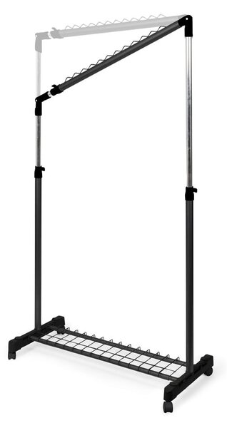 Czarny metalowy teleskopowy/na kółkach stojak na ubrania Under Stairs – Compactor