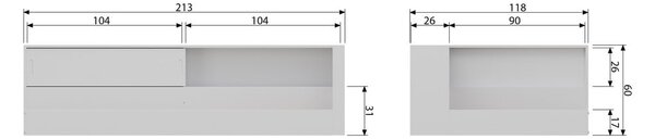 Białe łóżko jednoosobowe z drewna sosnowego WOOOD Connect, 90x200 cm