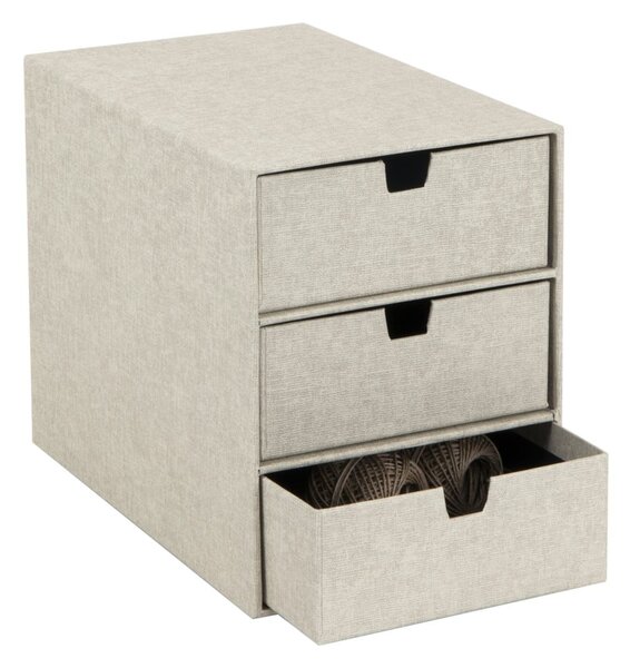 Beżowy organizer z 3 szufladkami Bigso Box of Sweden Ingrid