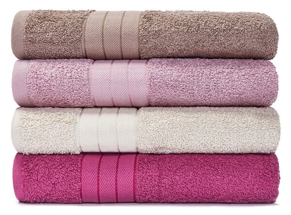 Zestaw 4 bawełnianych ręczników Bonami Selection Siena, 50x100 cm