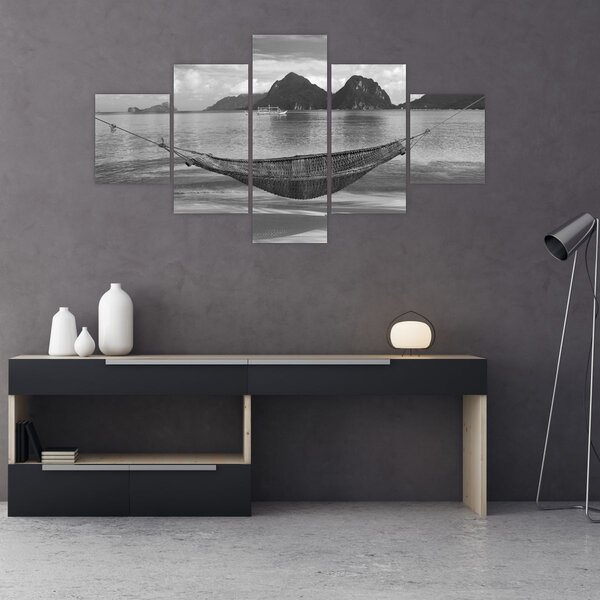 Obraz - Hamak na plaży (125x70 cm)