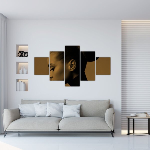 Obraz - Kobieta z profilu (125x70 cm)