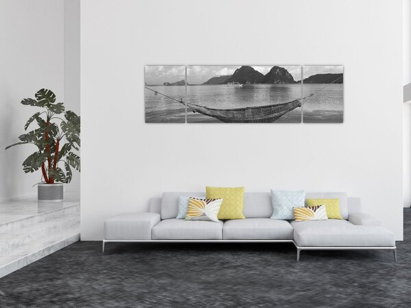 Obraz - Hamak na plaży (170x50 cm)