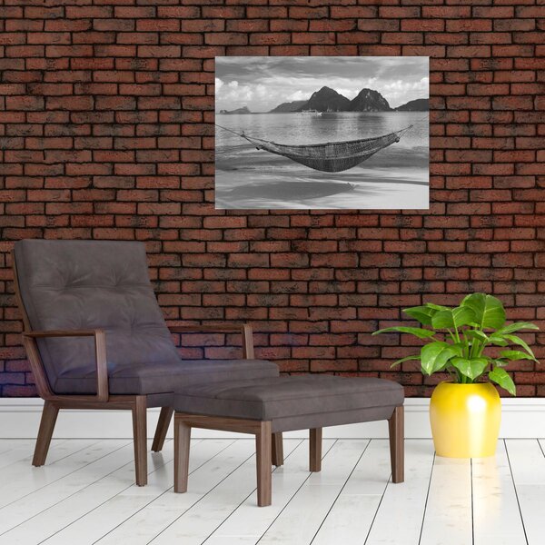 Obraz - Hamak na plaży (70x50 cm)