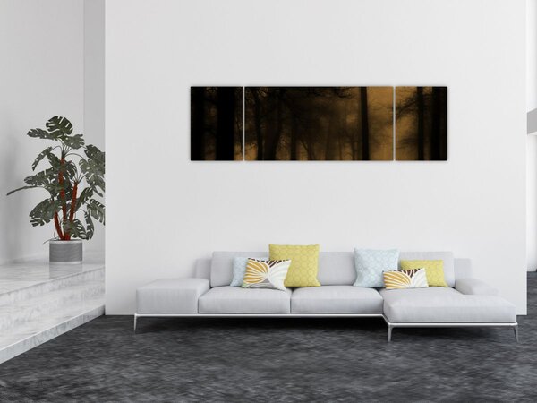 Obraz - Ciemny las (170x50 cm)
