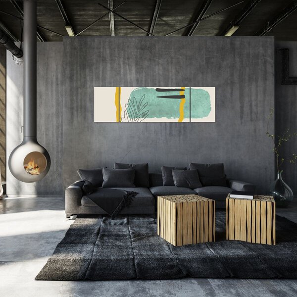 Obraz - Arkusze abstrakcyjne N⁰2 (170x50 cm)
