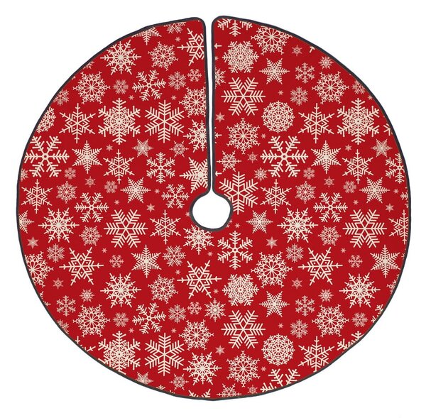 Bawełniany dywan pod choinkę Butter Kings Freezy Snowflakes, ø 130 cm