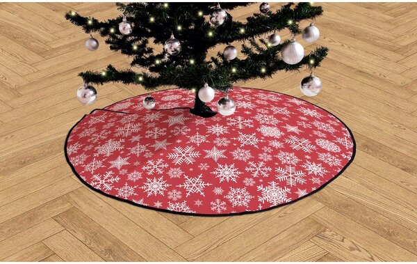Bawełniany dywan pod choinkę Butter Kings Freezy Snowflakes, ø 130 cm