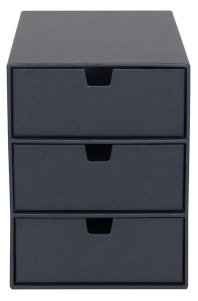 Ciemnoszary organizer z 3 szufladkami Bigso Box of Sweden Ingrid