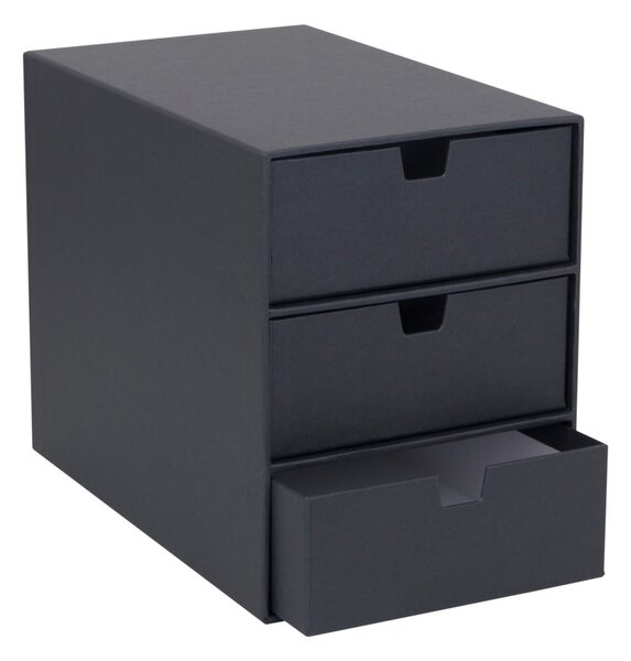Ciemnoszary organizer z 3 szufladkami Bigso Box of Sweden Ingrid