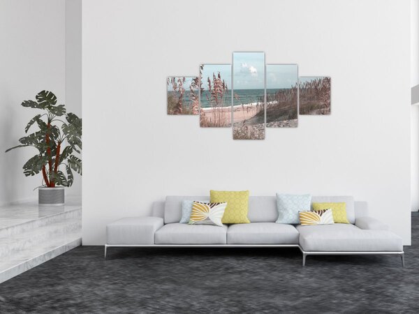 Obraz - Różowa plaża (125x70 cm)